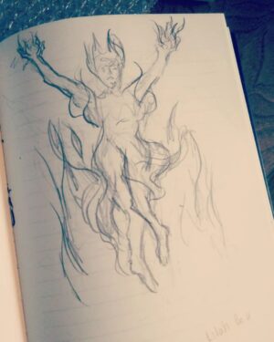 Nas Pasha Instagram - We traded sketchbooks and she was kind enough to draw in mine, this gift that none could afford. 

Had a great night meeting the young artist LB and her family. She is so talented and had so much energy in her lines. Can't wait to see her and her bro and have our next drawing party. 

Thank you LB, you are number one.

#sketch #familytime