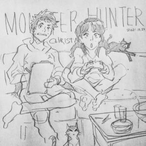 Nas Pasha Instagram - Merry Christmas! Spending it with some laaaaaaaadies. #monsterhunterworld