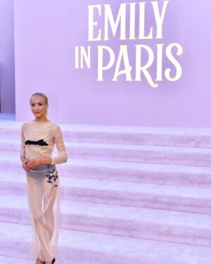 Nastia Liukin Instagram - From Paris to Paris in LA 💕 @netflix thank you for having us and even more importantly thank you for the best possible caption (2nd slide) #emilyinparis 🥇🥇🥇
