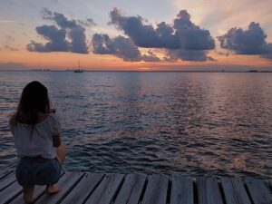 Natalia Cordova-Buckley Instagram - I can sensorially feel every detail about this place even whilst away.
The humid heat and how it embraces your skin. The leftover warmth on the wood from the heat of the now setting sun. The smell of salt and water in the air. The sound of the ocean waves hitting the dock mixed in with the song of the birds finding their nights nest.

This is a 🧜🏽‍♀️🌊🏠.