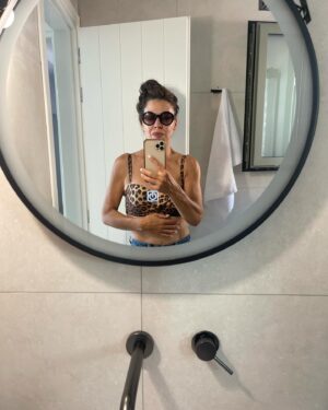 Natalia Dragoumi Instagram - When all else fails, take a vacation
#vacation #friends #nomakeupnofilter #nofilter #benatural  #pool #summer
#animalprint