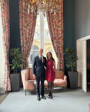 Natalie Portman Instagram - So proud of my friend Lawrence Yanovitch for his legion of honor award celebrated tonight at the American embassy with US ambassador to France and Monaco Denise Bauer. Thank you, Lawrence for your lifetime of service to helping lift the most vulnerable communities out of extreme poverty and shifting institutional wealth to combat climate change.