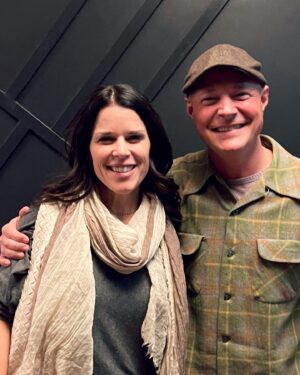 Nate Richert Instagram - So great to meet and chat with @nevecampbell at #90scon last weekend!! @thats4ent #partyoffive #scream #sabrinatheteenagewitch