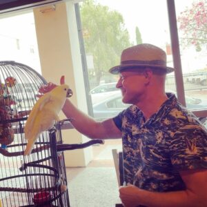 Nate Richert Instagram - Jam session with my pal Daisy. #harmonica