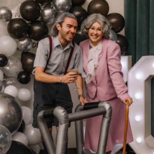 Nathan Sykes Instagram - Thank you to everyone who made my surprise 30th so special, I feel so very loved. My incredible fiancée organised the best party I’ve ever been to. Swipe for my reaction when walking into a room expecting to eat a curry with a couple of friends and is instead greeted by everyone I love dressed as pensioners 

📸: @kylebaxterphotographer