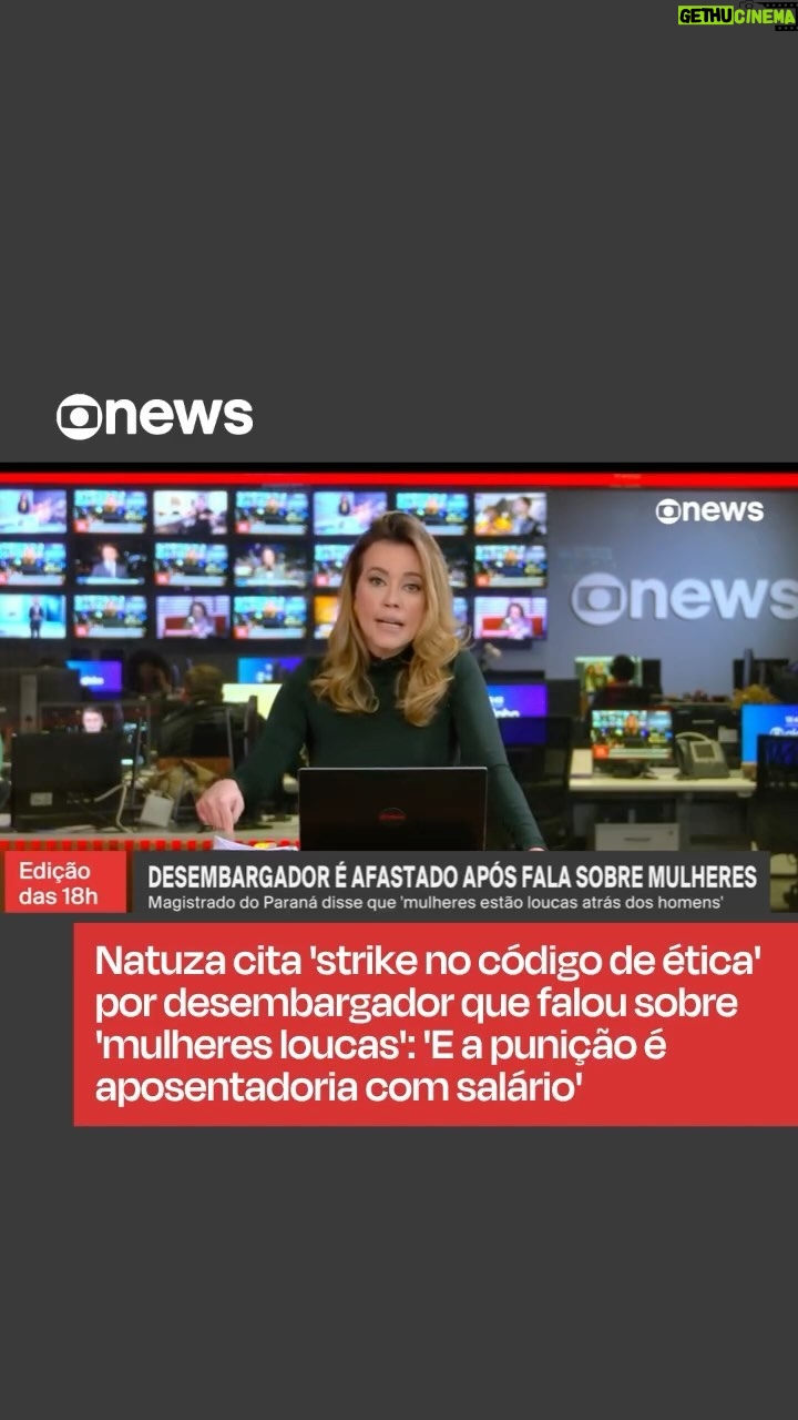 Natuza Nery - 19.6K Likes - ANÁLISE — No #Edição18 desta quarta-feira (17), @natuzanery comentou o caso do desembargador Luis Cesar de Paula Espíndola, que disse que "as mulheres estão loucas atrás de homens", durante uma audiência sobre assédio envolvendo uma menina de 12 anos.
"Nem numa mesa de bar esse senhor poderia ter falado o que disse", afirmou Natuza. "Fez um strike no código de ética da magistratura e a punição máxima é aposentadoria com salário".
➡ Acompanhe as atualizações na #GloboNews #Edição18 #natuzanery #mulher #mulheres