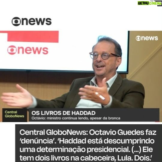 Natuza Nery - 15.3K Likes - 📚 Na #CentralGloboNews desta quinta-feira (25), @octavioguedes fez uma “denúncia” descontraída sobre o ministro da Fazenda, Fernando Haddad: Ele está descumprindo uma determinação presidencial. Há um racha no governo. O Lula falou o quê? ‘Ô Haddad, para de ler livro e vai conversar com deputado’”, disse Guedes, que apurou que Haddad não está fazendo o que o presidente pediu. Mais do que isso, descobriu até os livros de cabeceira do ministro.
💬 “Hoje, eu perguntei para o (presidente da Câmara dos Deputados, Arthur) Lira se o Haddad estava lendo livro demais e parando de conversar, e ele falou: ‘Não parou de conversar, não’, e aí fui saber com o Haddad se ele estava lendo livro ou não. Descobri que, numa atitude de desafio à autoridade presidencial, ele continua lendo. Eu trouxe até o livro que ele está lendo no momento, e são dois do mesmo autor, (...) porque ele já tem um livro que já vai emendar.
“Se isso não é a denúncia mais grave que nós temos nesta semana, um descumprimento de uma orientação, uma afronta a uma ordem presidencial, eu não sei mais o que é respeito à hierarquia. (São) dois livros na cabeceira, Lula. Dois, e de um historiador alemão. Como é que alguém, com ‘pouco’ problema que tem, ainda chega em casa e ‘vou relaxar. Vou ler teoria dos conceitos’?”.
Assista ao vídeo e saiba quais são os livros do momento do ministro Haddad... E a opinião breve, sucinta de @natuzanery sobre as obras. 😅
➡ Acompanhe as atualizações na #globonews #jornalismo #notícias