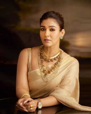 Nayanthara Instagram - The gold charm ✨💛💛

#anantradhikawedding

Styled by @anuvardhan 
@neela_by_anuvardhan 
@tejasnerurkarr 📸