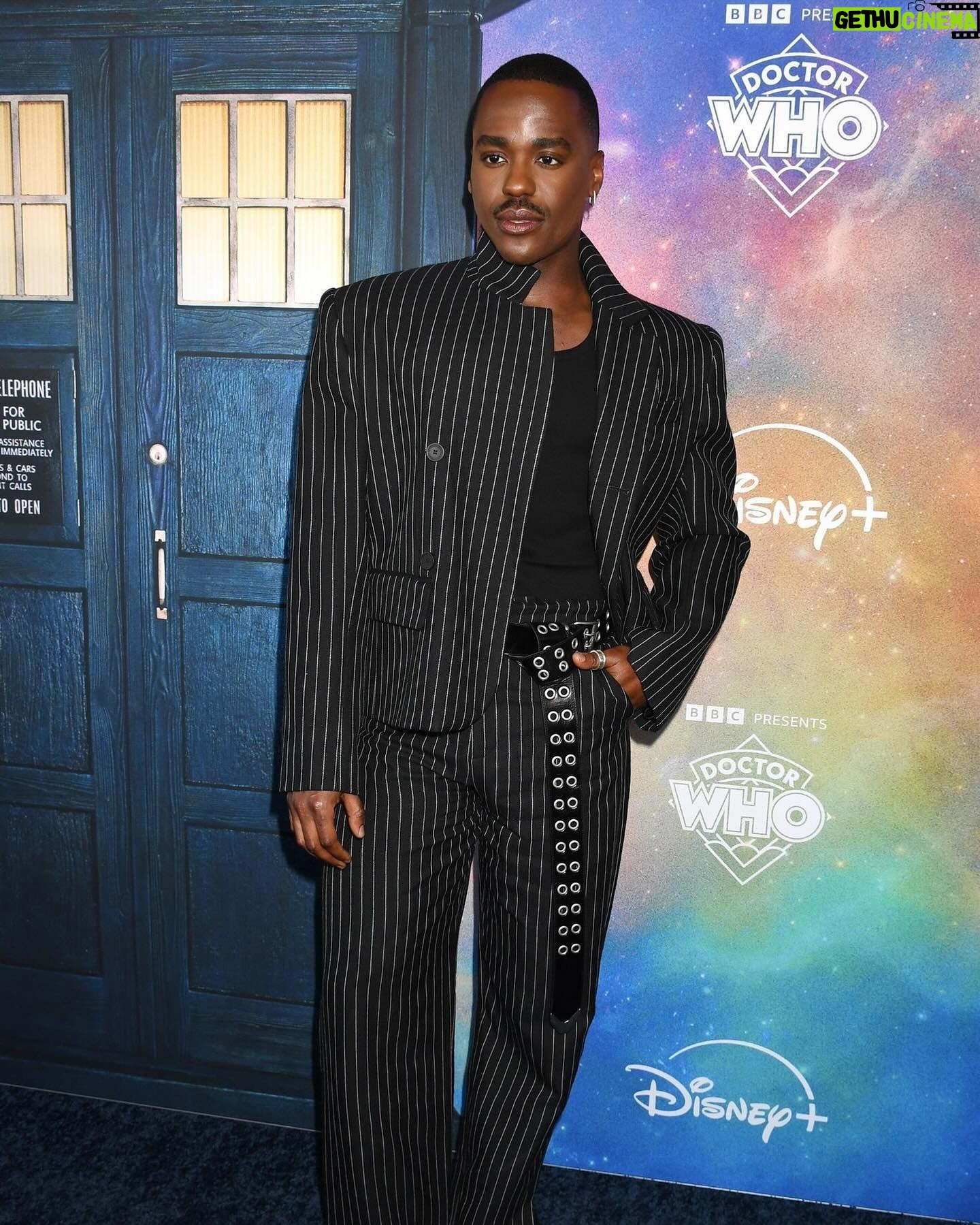 Ncuti Gatwa - 3 Likes - We premiered Dr Who in LA last night and it was magical 🥹✨
N.G and M.G having adventures like The Doctor and Ruby 😍
I can’t believe that release day is finally here but I am so, SO ready for it to be unleashed into the world.
Thank you so much @disneyplus @bbc @bad_wolf_tv for everything you have poured into the show. My wee @milliegibbo the titan @russelltdavies63 ….we bloody well did it 🙌🏾
Wearing @achillesiongabriel
Styled by @felicitykay
Grooming @nathanieldezan @iambarberizm
📸 @nishajohny @jonathanjacobs_ @disneydoctorwho