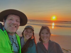 Nicholas Kristof Instagram - Winding up our hike on the Oregon Coast Trail. Perhaps one sign that God is a west coaster is that the sun sets over the ocean. East coasters get sunrises over the ocean, but who sees sunrises?! Our hike, from south of Tillamook to Newport, has also been a reminder of how many of our beaches are deserted even in August. A glorious break with Sheryl @wudunn and with Caroline!