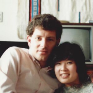 Nicholas Kristof Instagram - Happy Valentine’s Day from this young couple. We took this photo when we were dating, er, seems like just a few years ago. May you too find lasting love!