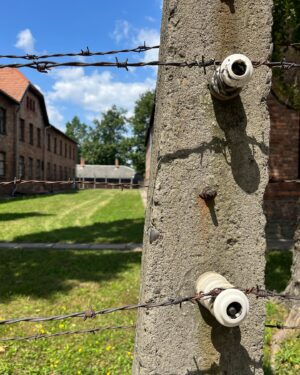 Nicholas Kristof Instagram - I took the family to Auschwitz today (we’re in Poland) and it cast a shadow over the day. As it should. It’s such a reminder of the human capacity for calculated evil. I had a great aunt, a member of the Polish resistance, who died here in 1943. I try to fend of the grimness by thinking of the courage of Aunt Izabela and so many others (including my late friend Elie Wiesel) whose humanity shone so brightly here.  RIP all those who died in Auschwitz and Birkenau.
