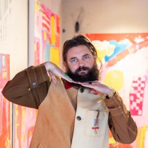 Nick Thune Instagram - 2 more days @springbreakartshow come on down to Culver City and look at some amazing art. And mine 😜.

1. Core me
2. “Lost in yourself”
3. @kuaseykarinen my curator and friend
4. Shameless
5. Cut for Time
6. Fun
7. Heaven is Low
8. Opening night with the 🐐 @summerjoyphoenix 
9. Shook
10. Me mid sale

1-7 9,10 📷 @ingridbostromphotography 
8 📷 @sammysachs