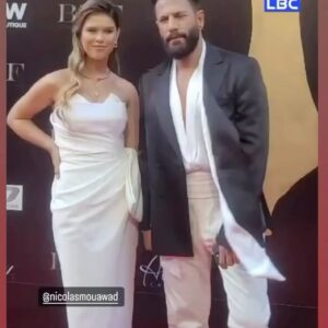 Nicolas Mouawad Instagram - @biaflebanon Thank you for this precious award (two awards actually 😊), this beautiful night, and thank you for all the LOVE 💛

📸 @marcmarounphotography .
Swipe for a post party elevator photo :)

SHE:
styled by @georgesrichane (“the sweetest” she says)
dress @nourfathallah via @designer_24leb 
Jewellery @hadidianofficial 
make up @elie.alhajj 
hair @raedalhamod 

ME: 
dressed by @maisondumec 
groomed by @raedalhamod 

#nicolasmouawad #beirut #lebanon #cairo #egypt #actor #acting
#نيقولا_معوض #بيروت #لبنان #القاهرة #مصر