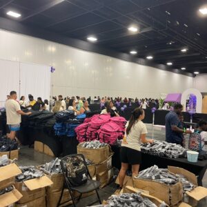 Nik Richie Instagram - What an amazing day @stylesaves - Over 15,000 kids were supplied with the schooling essentials, including sneaker 👟 and new school clothes. Honored to be part of such a strong yearly event. Shoutout to the queens @isabelagrutman & @rachael.russell for all their hard work. And thank you to the Beckham family for always showing up for Miami. @davidbeckham took over 1,000 pictures with kids. What a classy friend. Also, thank you to my best friend @davidgrutman for putting his heart into these kids. He really LOVES Miami and his community. 🍎 See you tomorrow for another 10,000 kids!