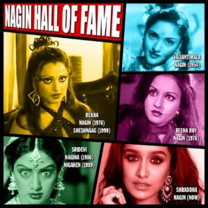 Nikhil Dwivedi Instagram - #NAGIN 😉
@shraddhakapoor @furia_vishal
@shiviepandit
@saffron_bm
#Vaijanthimala #Rekha #ReenaRoy #SriDevi
#Icons