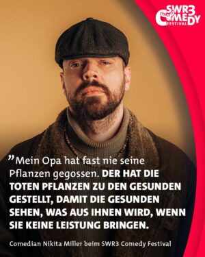 Nikita Miller Instagram - Wir wollen eure Pflanzen bei dem Wetter ja nicht unter Druck setzen, aber ... 😅🥀
.
.
.
#SWR3Comedy #NikitaMiller #PflanzenGießen #Pflanzenliebe #gießen #BlumenGießen #Pflanzenpflege #LustigeSprüche