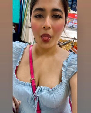 Nikita Sharma Instagram - A cute little dress, a pair of Jordan’s, and my cup of coffee makes for the perfect Bombay day out! 🩵