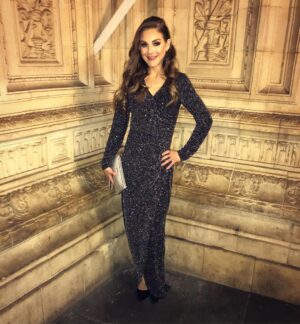 Nikki Grahame Instagram - Gorgeous evening at the Albert Hall with @tvtimesmagazine at #Christmaswiththestars for @bloodwise ❤️ .. thank you @quizclothing for my beautiful dress ❄️🍾