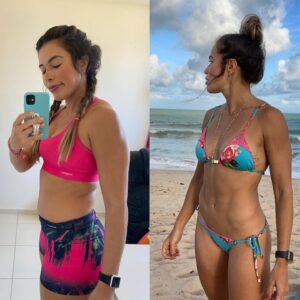 Nina Monteiro Instagram - • 3 meses e 12kg separam essas fotos •

Esse foi um processo de autoconhecimento, determinação e bastante disciplina. Assumo que morria de medo de falhar (e até hoje tenho) já que isso tinha acontecido inúmeras vezes, mas pesando direitinho, qual o problema de falhar as vezes? O problema é não voltar ao foco em seguida 

Quer saber o que eu fiz de diferente dessa vez? Aprendi a curtir essa fase e aprender bastante com ela. Faço atividade física nos horários que me sinto mais disposta, estou tentado dormir e acordar na mesma hora (isso tbm é ótimo para a minha ansiedade), deixei a balança totalmente de lado. Eu fiquei todo esse período sem me pesar, e até tinha medo disso pois achava que poderia me desmotivar por ter emagrecido demais ou por não ter feito diferença alguma. Tive que me pesar para fazer esse antes e depois 😅 Lembre-se, o peso na balança não diz se você perdeu gordura e ganhou massa muscular, por exemplo. Vi que as roupas estavam servindo melhor e tava até tendo que deixar de usar muitas peças pois ficaram folgadas demais. 

Na parte da alimentação, opto por alimentos que sejam bastante nutritivos e gostosos, preparo várias receitinhas deliciosas e procuro comer sempre antes da fome chegar. O importante é ter um planejamento alimentar que seja sustentável.
As necessidades nutricionais e objetivos da cada pessoa podem ser diferente. Procure um nutricionista para te passar um planejamento alimentar individualizado ✍🏽

Pensei e repensei se iria fazer esse post pois imaginei que poderia desmotivar algumas pessoas já que cada um leva o seu tempo para alcançar os seus objetivos, mas penso tbm que pode motivar muita gente que está querendo uma mudança e não quer dar o primeiro passo. 
Se quiser uma mão para começar essa jornada, pode chegar junto e contar comigo 👋🏽👊🏽😉