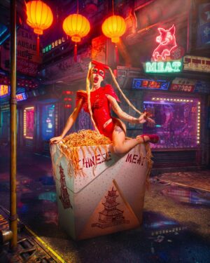 Niohuru X Instagram - 吃一口唇齿留香🩸
.
Concept, Photo, Art Dir.: @polkurucz 
Styling: @riowarner and @mirandamonroe.xo top @vexclothing, headpiece @deadlotus.couture shoe @creepy.gals 
Art Dep.: @krystallschott 
Hair: @prestonwada 
Makeup: @mugopus 
Nails: @krista_la_creme
CG: @leandrooliveira3d 
, 
@padovanistudio 

Motion: 
@berden.mark 
Comp, Retouch, Digital Art: 
@eliansanchezz 
Lighting: 
@lrismyname 
, 
@kaveh.polytropix 
practical set: @riowarner
PA: 
@molly.a.pop 
, 
@spillednegroni 
Creative Assistants: 
@guimascella 
Creative agency: 
@earlymorningriot