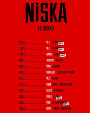 Niska Instagram - Marseille c’était incroyable vous avez fait ça bien 🩵🤍💪🏿

Merci la big pour la tournée estival, ça m’a fait plaisir de vous revoir c’était mechant on a tué ça dans le bon vraiment 🙌🏾, on se retrouve en fin septembre avec le début des concerts 💥 

Il y a aussi du son qui arrive très bientôt restez branchés, c’est reparti 🦅💪🏽

A très vite la big miff dans le bon toujours c’est important ☝🏾🥷🏽