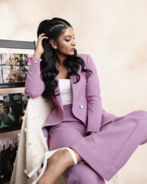 Nivedhithaa Sathish Instagram - Feelin’ 11 outta 10 💜

Shot by - @theaaronobed 
Outfit by - @studio24_bespoke 
Makeup by - @makeupbywanshazia 
Hair by - @soniyarameshbabu_muah | @the_braidfactory
