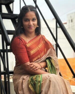 Nivedita Rajappan Instagram - Living My Saree Dreams..!!🌻 

#saree #love #handloom