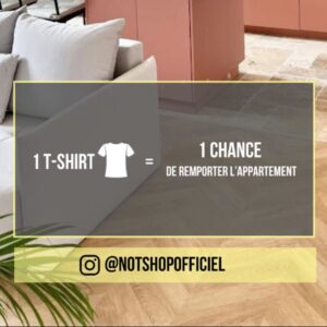 Noémie Abossolo Instagram - Le secret est enfin révélé… 

La marque NOT organise LE PLUS GRAND TIRAGE AU SORT , avec un gain encore jamais offert en France ! 🇫🇷

À gagner : Un appartement de rêve à Cannes 🏡✨

Entièrement rénové et designé par @notshopofficiel ! 🎨

Pour participer, c’est super simple :

1 commande = 1 chance de gagner 🎟️

Suivez-les sur Instagram ET TikTok 📲

👉🏽 @notshopofficiel

Afin de pouvoir suivre l’avancée du jeu concours en temps réel !

Si tu ne gagnes pas, tu repars quand même avec un t-shirt stylé 👕

En boutique ou en ligne, tentez votre chance! 🛒

Bonne chance à tous la famille !🍀

#collaborationnonrémunérée