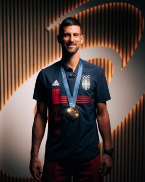 Novak Djokovic Instagram - This medal win wouldn’t have been possible without all the people in my team including @asics family. I am thankful for the passion and ingenuity of @asicstennis technical team. Thank you for working closely with me, for hearing me out and for delivering the most advanced shoe possible. It was great celebrating gold with you all at ASICS House in Paris. Thank you 🙌🏽