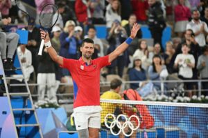 Novak Djokovic Instagram - Wasn’t expecting to face a doubles player at Olympics but respect to Matthew and on we go to next match. 🇷🇸