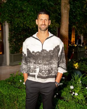 Novak Djokovic Instagram - Honored to be on the cover of @vogue.adria and grateful for last night’s celebration. Thank you Anna and everyone at Vogue for an unforgettable evening. And 🙌🏽 to @lacoste for my new favorite shirt.