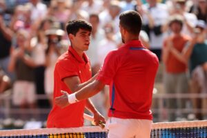 Novak Djokovic Instagram - A quick shoutout to @carlitosalcarazz. Another epic final, my friend. El clasico. Congratulations to you and your team for an excellent Olympics. Considering your age, your energy, and the way you play, you probably have 20 more Olympics ahead of you 😆. Your gold will come. Until next time, amigo.