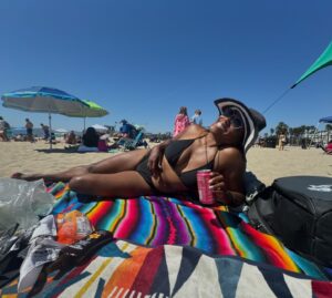 Nyesha Arrington Instagram - Soaking up some sunshine and ocean energy 😌 🌊 ☀️ 🏖️ #saturday #beachday