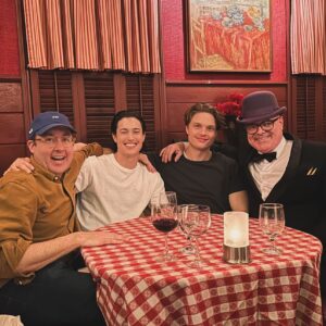 P.J. Byrne Instagram - Is #AdamBourke courting 2 epic Superheroes Jordan and Sam for his next blockbuster at #DanTanas with the worlds greatest Maitre D Terry Scannell? Or did PJ Derek and Asa just crush some chicken parm at Dan Tana’s along with the World’s Greatest Maitre D Terry Scannell? @genv @theboystv @primevideo