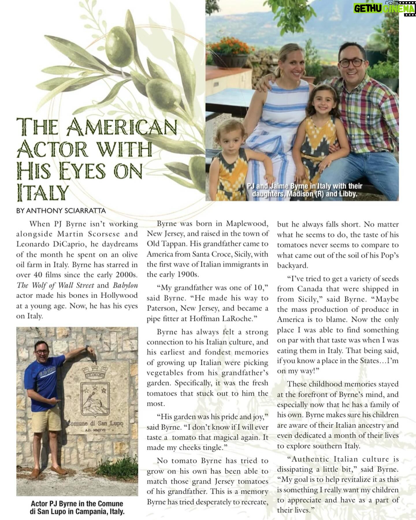 P.J. Byrne - 510 Likes - Being in #ItalianAmerica by the @sons_of_italy is bigger than @gq for me! Maybe @gqitalia could top it… maybe! Thanks @anthonysciarratta ! Gooo @garibaldinasociety !!!