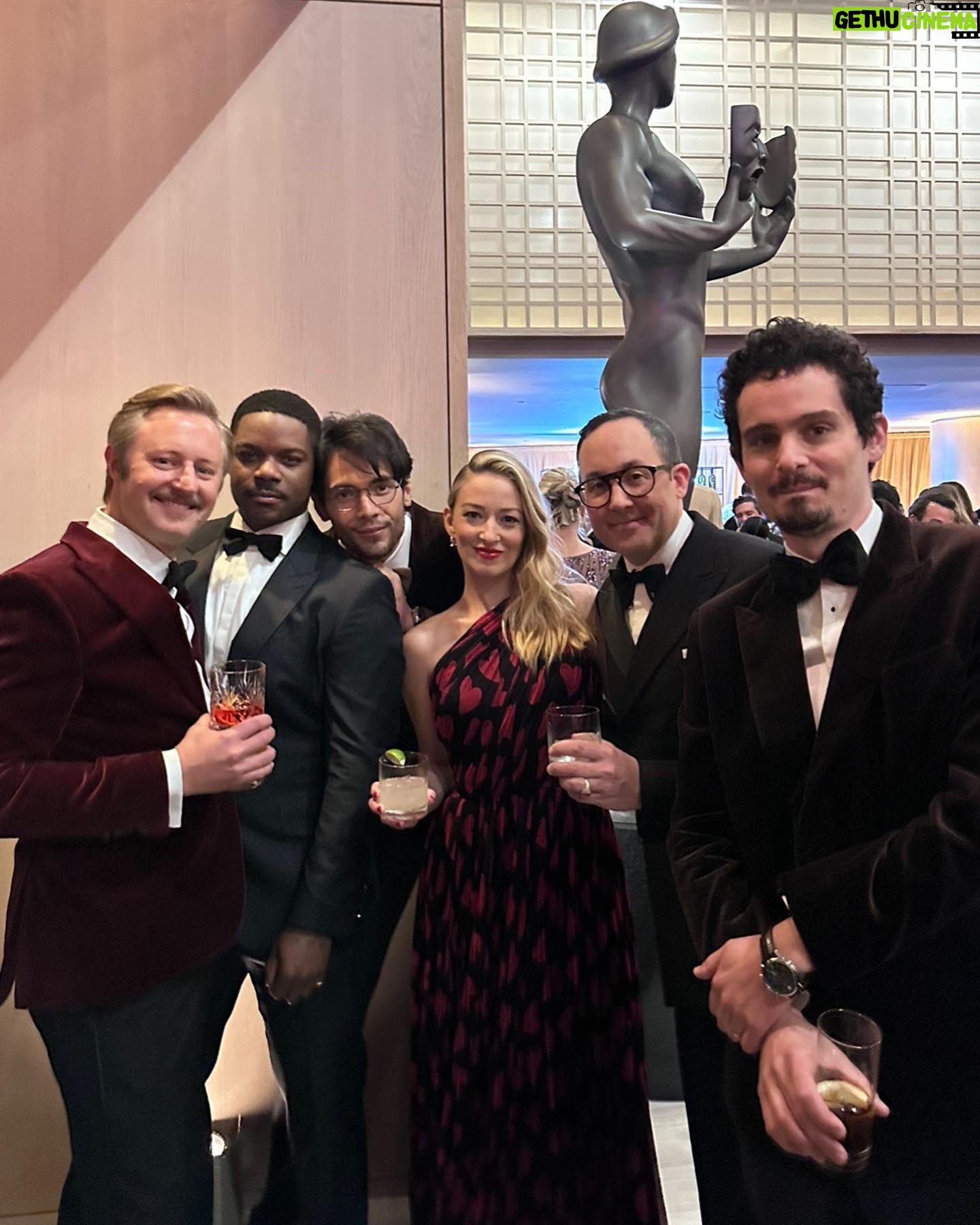 P.J. Byrne - 1K Likes - What a night at the @sagawards ! @babylonmovie didn’t win for best cast ensemble but we still had a blast! And I already won the lottery anyway , blessed with @jaimebyrneevents for a wife. Love my cast!! Love this movie! Xoxo !!! And a BIG Thanks for making us look and feel great @tiffbrisenostylist @paulnortonhair @doradosbytony