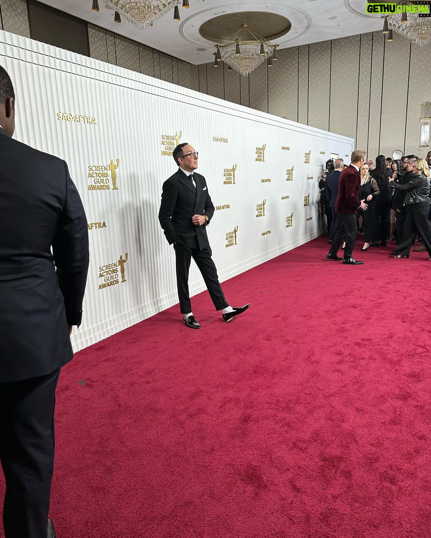 P.J. Byrne - 1K Likes - What a night at the @sagawards ! @babylonmovie didn’t win for best cast ensemble but we still had a blast! And I already won the lottery anyway , blessed with @jaimebyrneevents for a wife. Love my cast!! Love this movie! Xoxo !!! And a BIG Thanks for making us look and feel great @tiffbrisenostylist @paulnortonhair @doradosbytony
