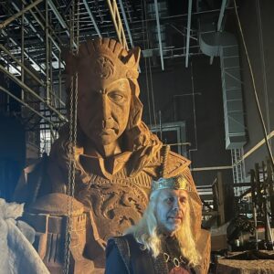 Paddy Considine Instagram - It was brief, but I can’t tell you how happy I was to go back to @houseofthedragonhbo to see my old friends. I’ve really missed everyone. It was a chance to put the costume on one last time and say goodbye. I’ve honestly felt a little bereft not being a part of this show anymore. It gave me sense of purpose and responsibility I haven’t felt since. To my cast mates, I miss you all. It’s amazing to watch your roles grow and to see you fly. Some literally. Hannah Ecclestone and Christian Goddard, my make up and costume, you are the best. Huge love to Ryan Condal (thanks for the knife…) I couldn’t fit that statue in my garden, but the art department surprised me with my own sculpt. I will treasure it. Along with the great memories. 🔥🐉