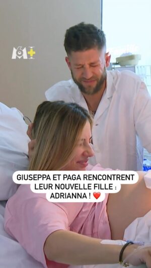 Paga Instagram - "Je me sens sur un nuage" 😍 
@paga_lmsa et @giuseppacrl sont submergés d’émotions en accueillant leur 2ème fille, Adrianna 😭 
 
"C’est la famille", en streaming sur M6  #CLF