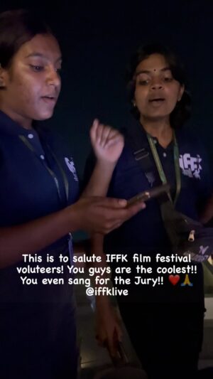 Pan Nalin Instagram - IFFK volunteers entertains Jury! Million thank you to all the volunteers who make the festival a success with their tireless care and warmth. Valare Nandi. 🙏 @iffklive
