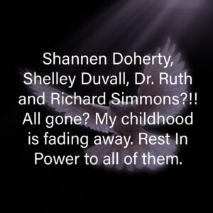 Pandora Boxx Instagram - Shannen Doherty, Shelley Duvall, Dr. Ruth and Richard Simmons?!! All gone? My childhood is fading away. Rest In Power to all of them. 😢💔