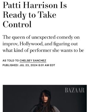 Patti Harrison Instagram - A thousand deep & soulful thank-you’s to @harpersbazaarus for featuring me in their Performance Portfolio. Elevating my mature voice & giving me a platform to say things is incredibly mature  of them & important in ways I can’t name at all. Dressing me in a sophisticated way & highlighting my mind in ways that make, even me, go something like “whoa” or “ok…?” This is the only way forward. Ca Va? Let’s raise my mature voice! I’m going viral for this. I have knowledge to share. I am powerful. I’m a Porsche with no breaks, and yes, I would like to TEACH 😍. And I will be doing so at the Edinburgh Fringe this year 31st July- 11th Aug! Ticket link in bio! Huge heads-up: I’m teaching intro to 3D design 😵 

Credit: 

Photography: @oliverhadleepearch

Styling: @mr_carlos_nazario

Story: @chelseysanchez

Hair: @jimmypaulhair

Makeup: @yad1m

Manicures: @nailglam

Casting: @bitton for @establishmentny

Entertainment Director: @angcutt

Production: @dayinternational

Set Design: @griffin.stoddard
Special Thanks: @pleasespace and @randipeck