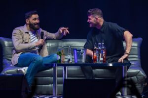 Paul Craig Instagram - Swapping stories and sharing battle scars with the one and only @mikebisping in Octagon tales 2 #bearjew