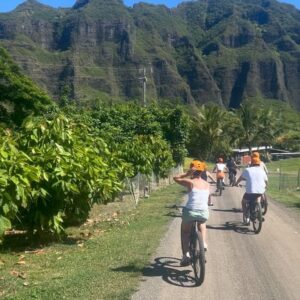 Paul Craig Instagram - Chasing dinosaurs on two wheels in Jurassic valley 🚲 🦕 @kualoaranch #jurassicvalley #hawaii