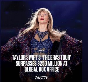 Paul Sidoti Instagram - Would never have thought this little kid from Cleveland would end up in a movie like this.. Very honored, blessed, and grateful.. @taylorswift fans are hands down the best.. Thank you all for an incredibly memorable year.. The Eras Tour, wow.. ran out of adjectives to describe it after opening night.. And, we aren’t even halfway through! #taylorswift #therastour #2023