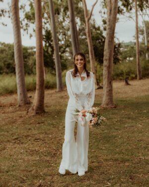 Pauline Hoarau Instagram - 7 months ago, on May 7th ✨ @simonthoret 

In the most special and comfortable wedding outfit anyone has ever made. Thank you @alexismabille 💫

📸 @abigail_morellon