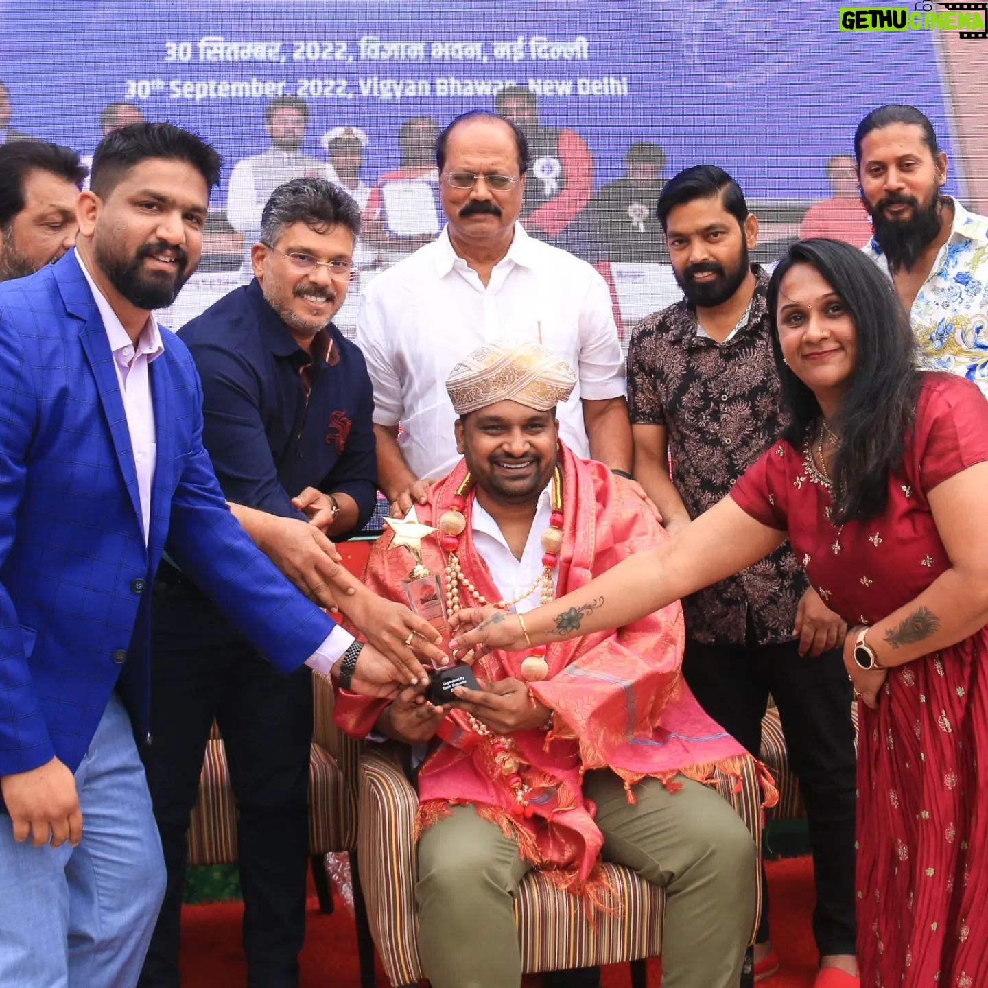 Pavan Wadeyar - 1K Likes - Felicitated by #Teamsupreme of Dubai. It was a wonderful event in Dubai. So happy to meet all the kannada Unions of middele countries. Happy to launch the logo of #IIMF i am sure this team gonna make kannada films reach to larger audience in Middle east countries @peter_joyson mamatha_swamy @gprashv