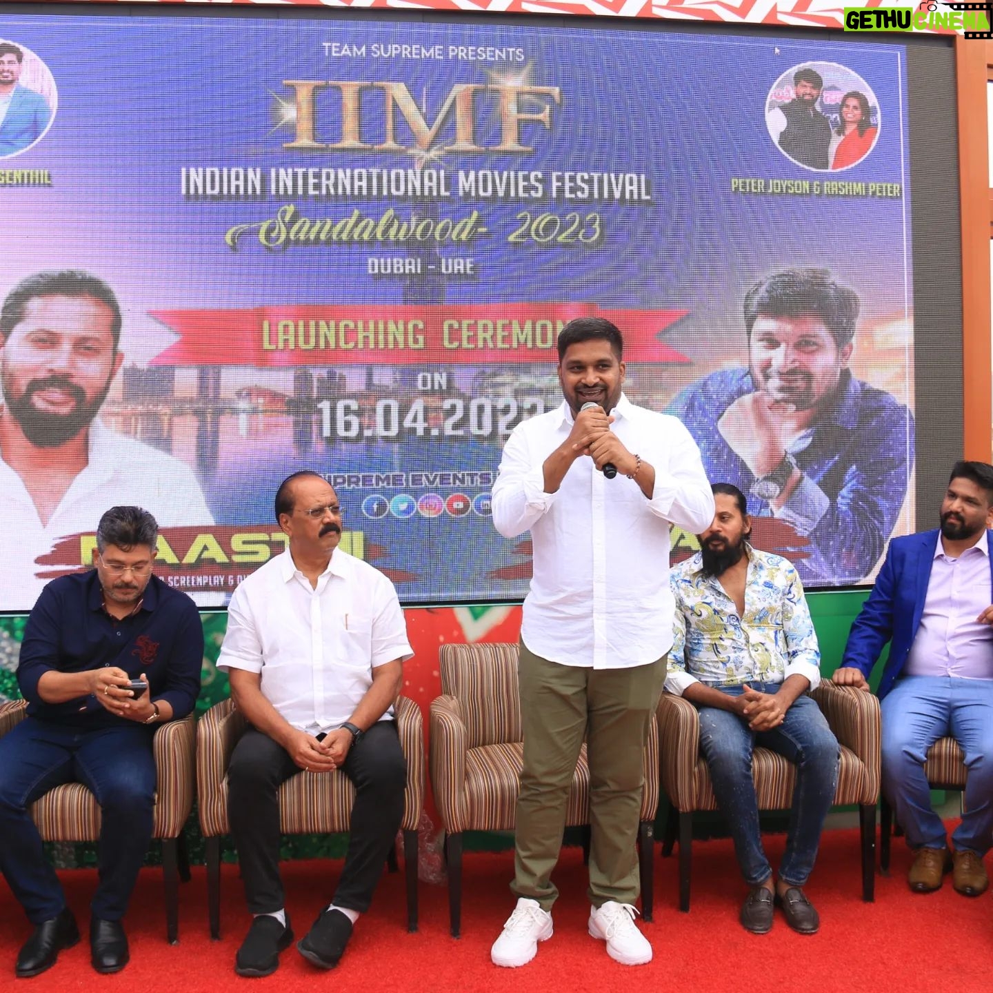 Pavan Wadeyar - 1K Likes - Felicitated by #Teamsupreme of Dubai. It was a wonderful event in Dubai. So happy to meet all the kannada Unions of middele countries. Happy to launch the logo of #IIMF i am sure this team gonna make kannada films reach to larger audience in Middle east countries @peter_joyson mamatha_swamy @gprashv