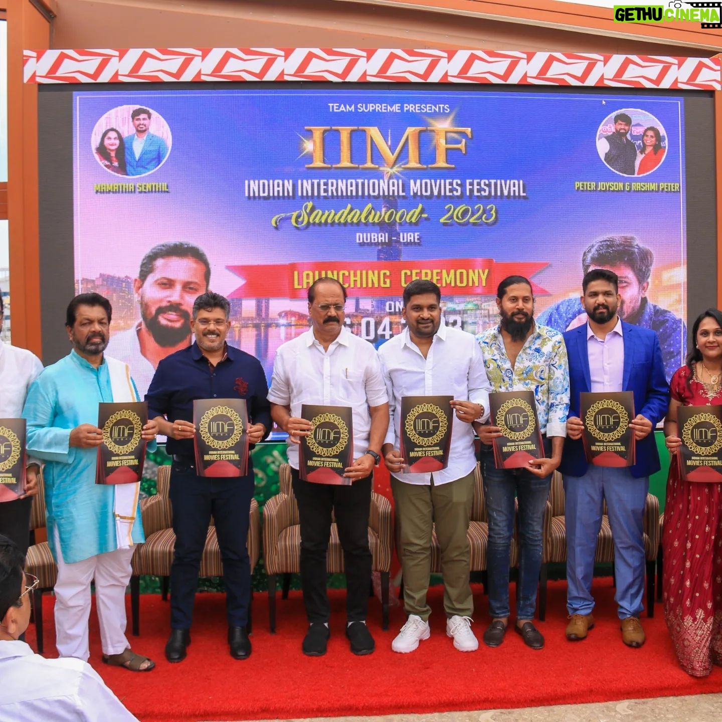 Pavan Wadeyar - 1K Likes - Felicitated by #Teamsupreme of Dubai. It was a wonderful event in Dubai. So happy to meet all the kannada Unions of middele countries. Happy to launch the logo of #IIMF i am sure this team gonna make kannada films reach to larger audience in Middle east countries @peter_joyson mamatha_swamy @gprashv